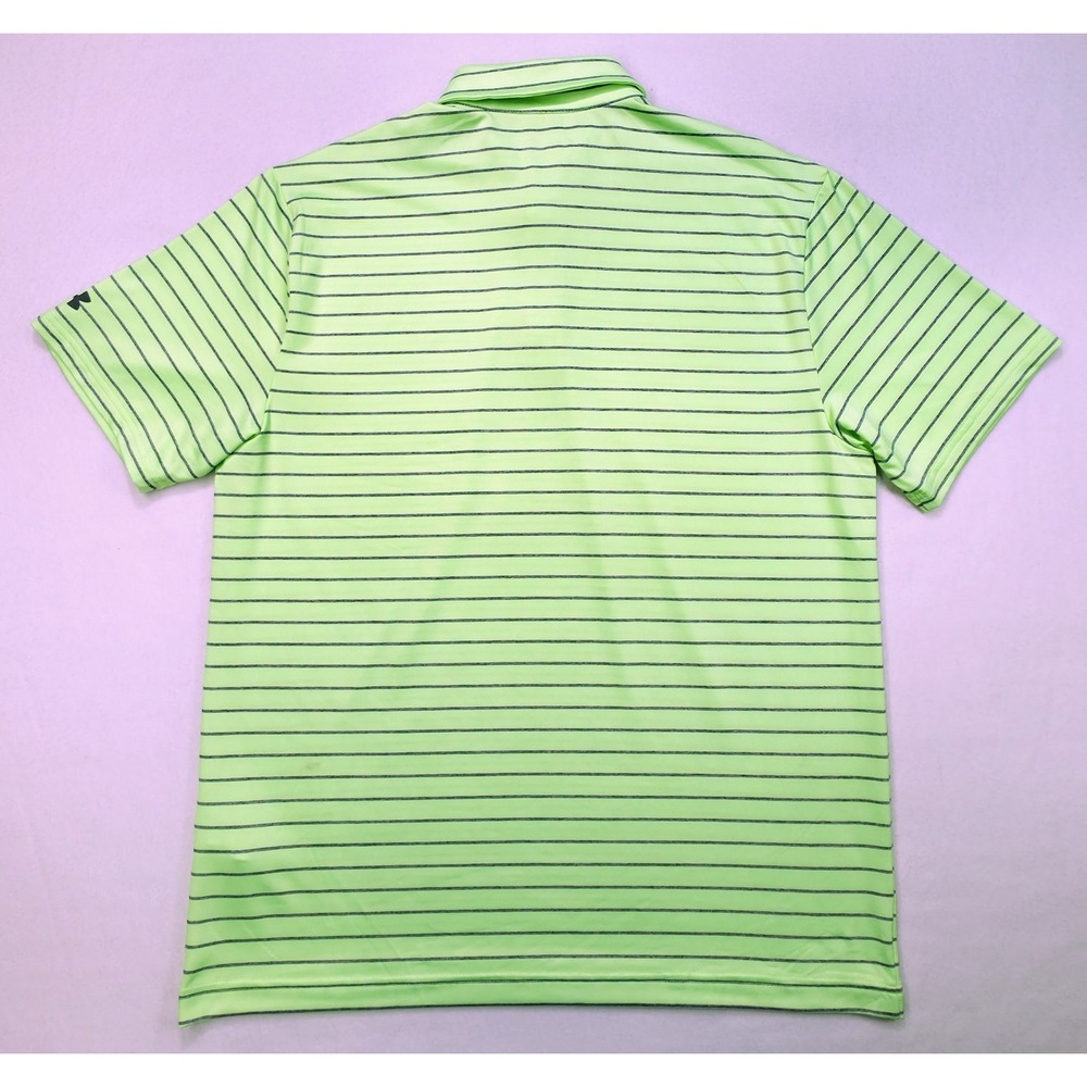 Under Armour Men Polo‎ Shirt L Neon Gray Golf Short Loose Fit Limited Use - Picture 7 of 7